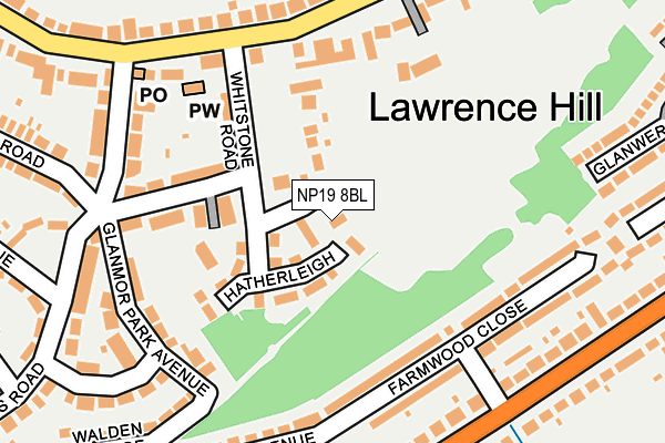 NP19 8BL map - OS OpenMap – Local (Ordnance Survey) NP19 8BL map - OS OpenMap – Local (Ordnance Survey)