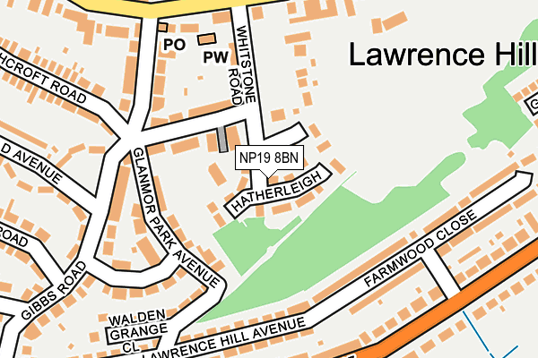 NP19 8BN map - OS OpenMap – Local (Ordnance Survey) NP19 8BN map - OS OpenMap – Local (Ordnance Survey)