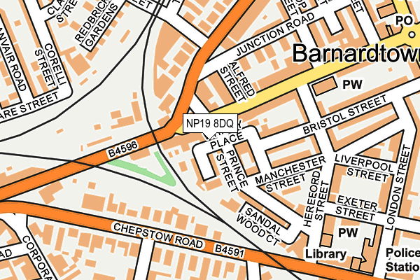 NP19 8DQ map - OS OpenMap – Local (Ordnance Survey) NP19 8DQ map - OS OpenMap – Local (Ordnance Survey)