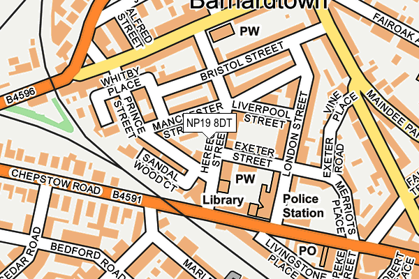 NP19 8DT map - OS OpenMap – Local (Ordnance Survey) NP19 8DT map - OS OpenMap – Local (Ordnance Survey)