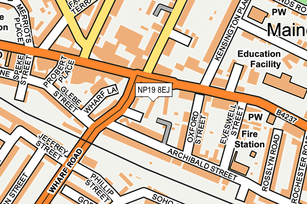 NP19 8EJ map - OS OpenMap – Local (Ordnance Survey) NP19 8EJ map - OS OpenMap – Local (Ordnance Survey)