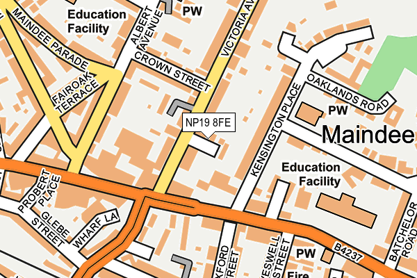 NP19 8FE map - OS OpenMap – Local (Ordnance Survey) NP19 8FE map - OS OpenMap – Local (Ordnance Survey)