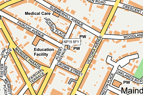 NP19 8FY map - OS OpenMap – Local (Ordnance Survey) NP19 8FY map - OS OpenMap – Local (Ordnance Survey)