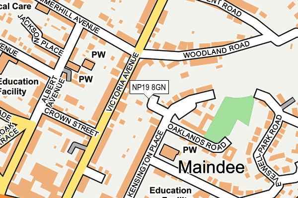 NP19 8GN map - OS OpenMap – Local (Ordnance Survey) NP19 8GN map - OS OpenMap – Local (Ordnance Survey)