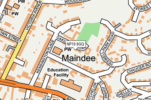 NP19 8GQ map - OS OpenMap – Local (Ordnance Survey) NP19 8GQ map - OS OpenMap – Local (Ordnance Survey)