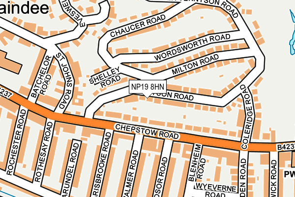 NP19 8HN map - OS OpenMap – Local (Ordnance Survey) NP19 8HN map - OS OpenMap – Local (Ordnance Survey)