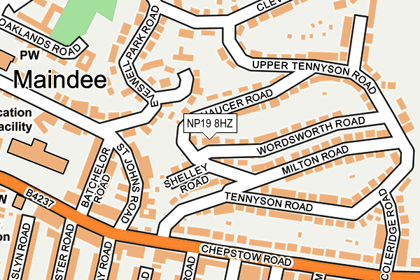 NP19 8HZ map - OS OpenMap – Local (Ordnance Survey) NP19 8HZ map - OS OpenMap – Local (Ordnance Survey)