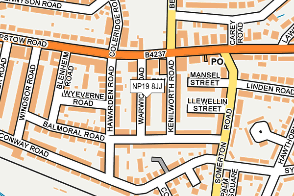 NP19 8JJ map - OS OpenMap – Local (Ordnance Survey) NP19 8JJ map - OS OpenMap – Local (Ordnance Survey)
