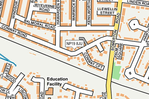 NP19 8JU map - OS OpenMap – Local (Ordnance Survey) NP19 8JU map - OS OpenMap – Local (Ordnance Survey)