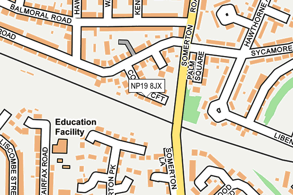 NP19 8JX map - OS OpenMap – Local (Ordnance Survey) NP19 8JX map - OS OpenMap – Local (Ordnance Survey)
