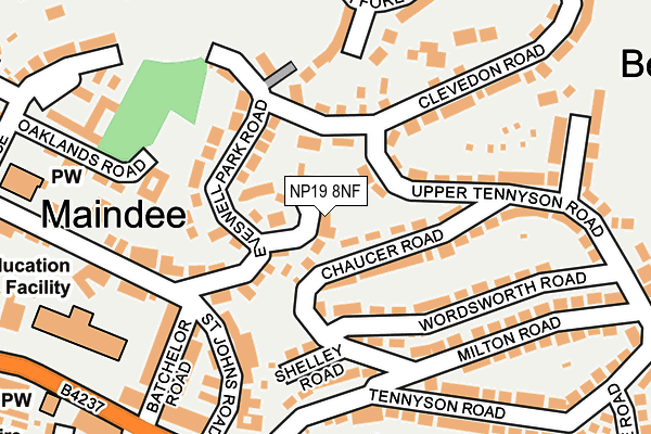 NP19 8NF map - OS OpenMap – Local (Ordnance Survey) NP19 8NF map - OS OpenMap – Local (Ordnance Survey)
