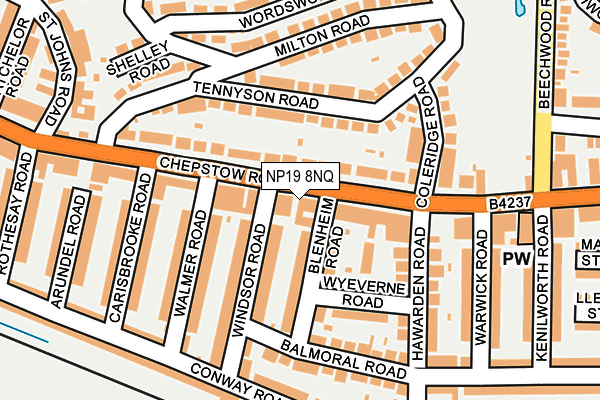 NP19 8NQ map - OS OpenMap – Local (Ordnance Survey) NP19 8NQ map - OS OpenMap – Local (Ordnance Survey)