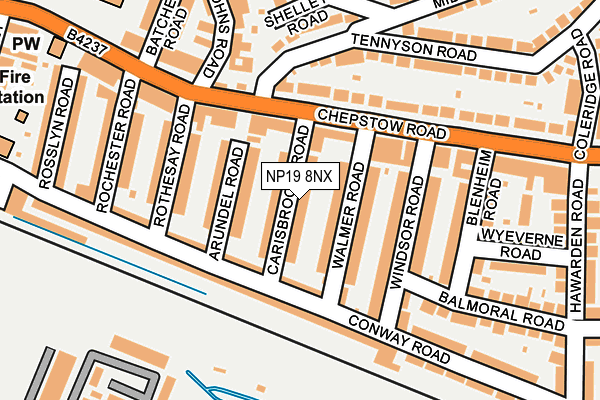 NP19 8NX map - OS OpenMap – Local (Ordnance Survey) NP19 8NX map - OS OpenMap – Local (Ordnance Survey)