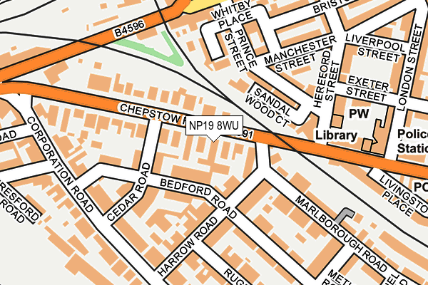 NP19 8WU map - OS OpenMap – Local (Ordnance Survey) NP19 8WU map - OS OpenMap – Local (Ordnance Survey)