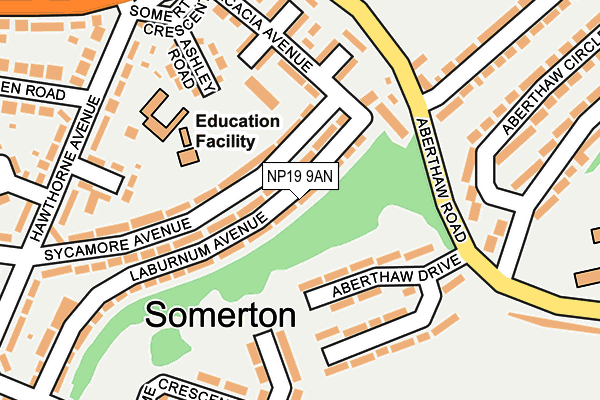 NP19 9AN map - OS OpenMap – Local (Ordnance Survey) NP19 9AN map - OS OpenMap – Local (Ordnance Survey)