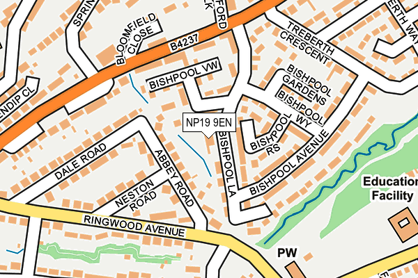 NP19 9EN map - OS OpenMap – Local (Ordnance Survey) NP19 9EN map - OS OpenMap – Local (Ordnance Survey)
