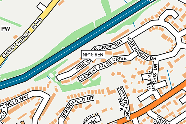 NP19 9ER map - OS OpenMap – Local (Ordnance Survey) NP19 9ER map - OS OpenMap – Local (Ordnance Survey)