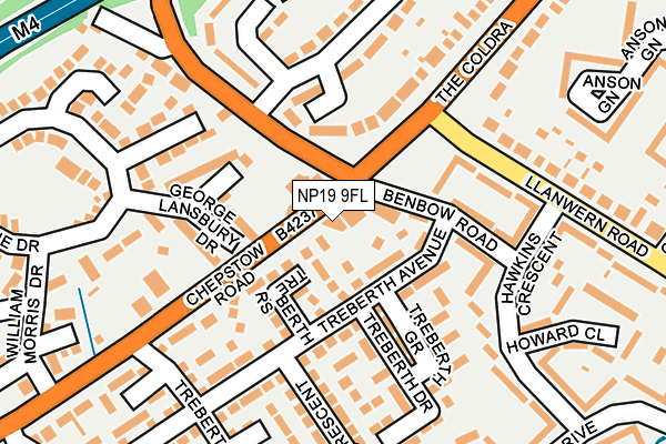 NP19 9FL map - OS OpenMap – Local (Ordnance Survey) NP19 9FL map - OS OpenMap – Local (Ordnance Survey)