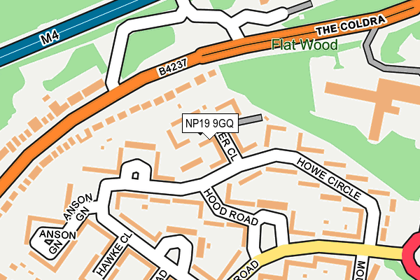 NP19 9GQ map - OS OpenMap – Local (Ordnance Survey) NP19 9GQ map - OS OpenMap – Local (Ordnance Survey)