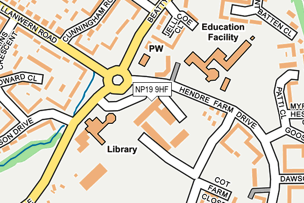 NP19 9HF map - OS OpenMap – Local (Ordnance Survey) NP19 9HF map - OS OpenMap – Local (Ordnance Survey)