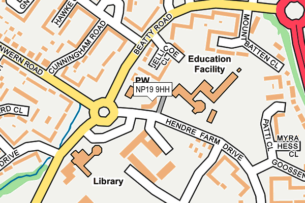 NP19 9HH map - OS OpenMap – Local (Ordnance Survey) NP19 9HH map - OS OpenMap – Local (Ordnance Survey)