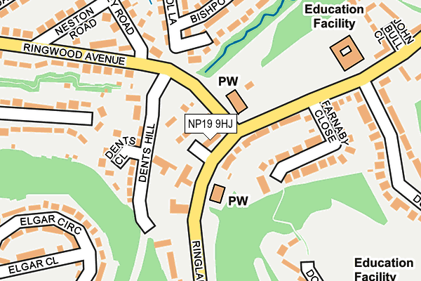 NP19 9HJ map - OS OpenMap – Local (Ordnance Survey) NP19 9HJ map - OS OpenMap – Local (Ordnance Survey)