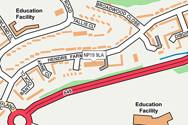 NP19 9LA map - OS OpenMap – Local (Ordnance Survey) NP19 9LA map - OS OpenMap – Local (Ordnance Survey)