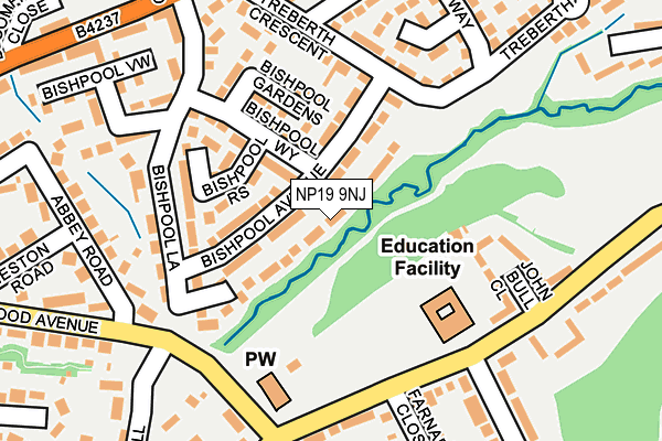 NP19 9NJ map - OS OpenMap – Local (Ordnance Survey) NP19 9NJ map - OS OpenMap – Local (Ordnance Survey)