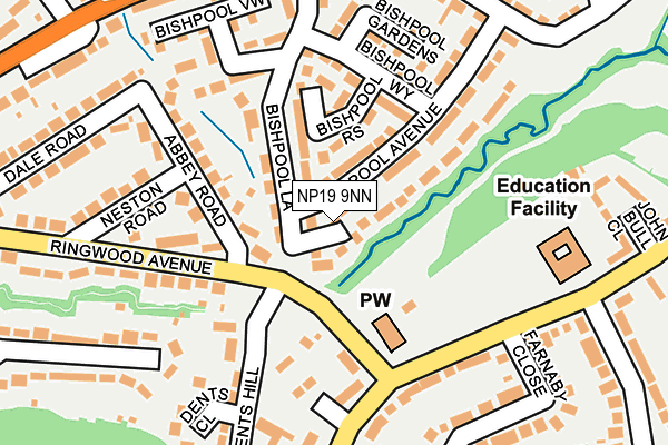 NP19 9NN map - OS OpenMap – Local (Ordnance Survey) NP19 9NN map - OS OpenMap – Local (Ordnance Survey)