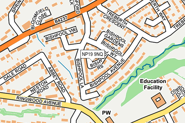 NP19 9NQ map - OS OpenMap – Local (Ordnance Survey) NP19 9NQ map - OS OpenMap – Local (Ordnance Survey)