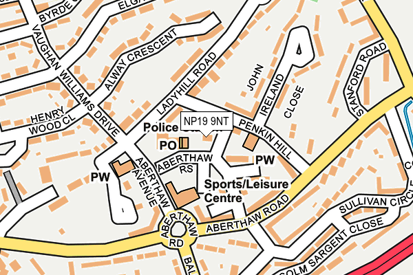 NP19 9NT map - OS OpenMap – Local (Ordnance Survey) NP19 9NT map - OS OpenMap – Local (Ordnance Survey)