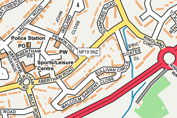 NP19 9NZ map - OS OpenMap – Local (Ordnance Survey) NP19 9NZ map - OS OpenMap – Local (Ordnance Survey)