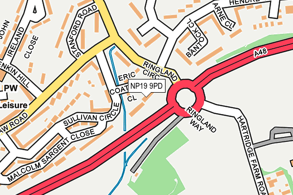 NP19 9PD map - OS OpenMap – Local (Ordnance Survey) NP19 9PD map - OS OpenMap – Local (Ordnance Survey)