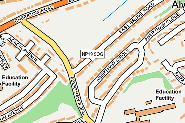NP19 9QG map - OS OpenMap – Local (Ordnance Survey) NP19 9QG map - OS OpenMap – Local (Ordnance Survey)