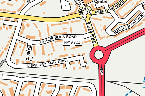 NP19 9QZ map - OS OpenMap – Local (Ordnance Survey) NP19 9QZ map - OS OpenMap – Local (Ordnance Survey)