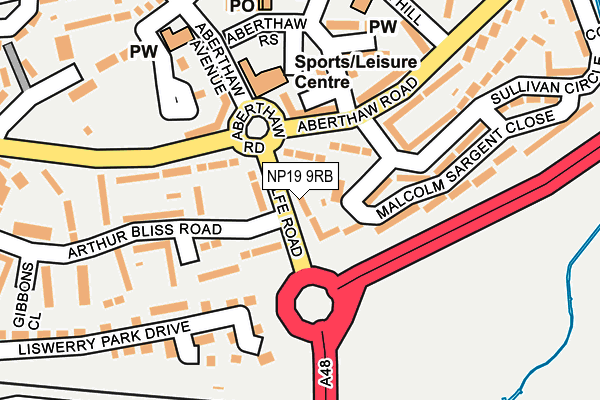 NP19 9RB map - OS OpenMap – Local (Ordnance Survey) NP19 9RB map - OS OpenMap – Local (Ordnance Survey)