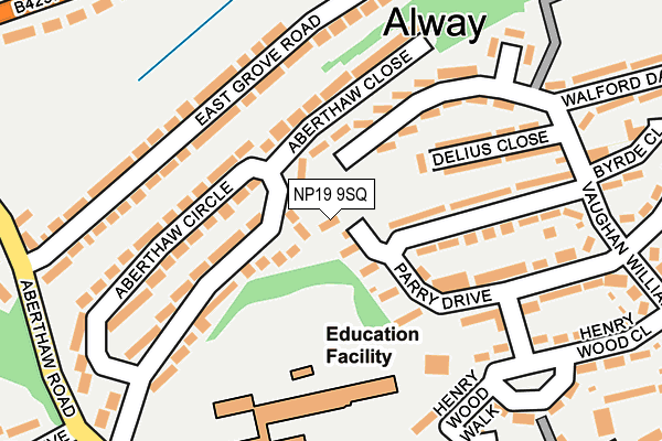 NP19 9SQ map - OS OpenMap – Local (Ordnance Survey) NP19 9SQ map - OS OpenMap – Local (Ordnance Survey)