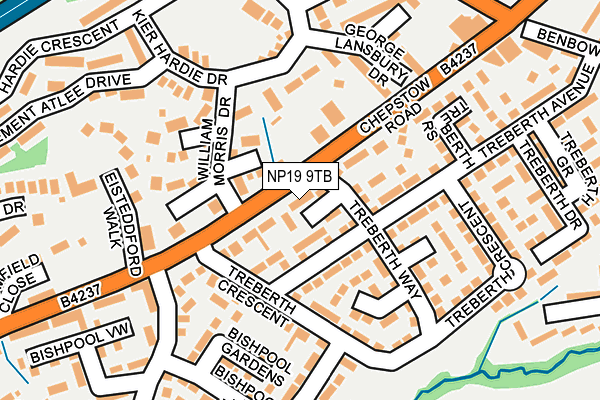 NP19 9TB map - OS OpenMap – Local (Ordnance Survey) NP19 9TB map - OS OpenMap – Local (Ordnance Survey)