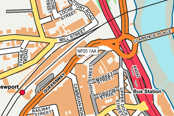NP20 1AA map - OS OpenMap – Local (Ordnance Survey) NP20 1AA map - OS OpenMap – Local (Ordnance Survey)