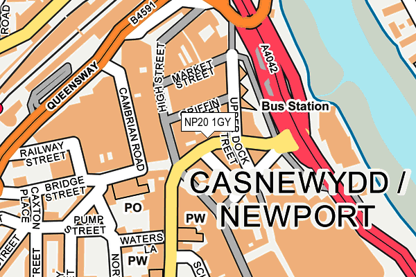 NP20 1GY map - OS OpenMap – Local (Ordnance Survey) NP20 1GY map - OS OpenMap – Local (Ordnance Survey)