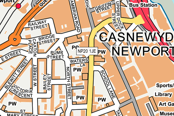 NP20 1JE map - OS OpenMap – Local (Ordnance Survey)