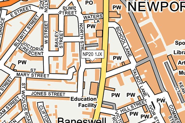 NP20 1JX map - OS OpenMap – Local (Ordnance Survey) NP20 1JX map - OS OpenMap – Local (Ordnance Survey)