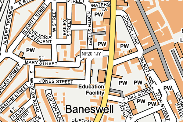 NP20 1JY map - OS OpenMap – Local (Ordnance Survey)