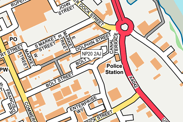 NP20 2AJ map - OS OpenMap – Local (Ordnance Survey) NP20 2AJ map - OS OpenMap – Local (Ordnance Survey)
