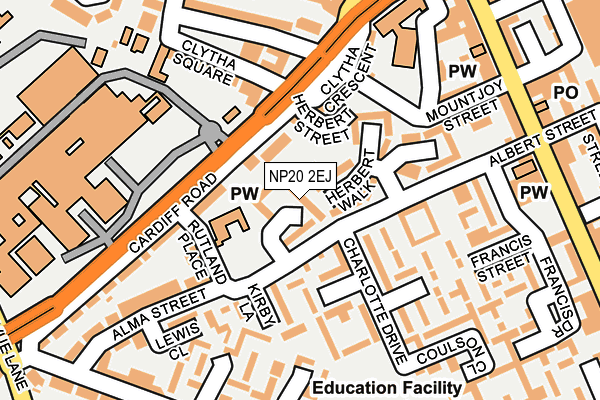 NP20 2EJ map - OS OpenMap – Local (Ordnance Survey) NP20 2EJ map - OS OpenMap – Local (Ordnance Survey)