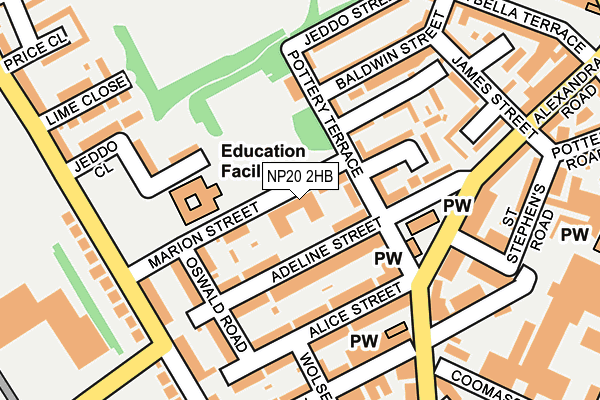 NP20 2HB map - OS OpenMap – Local (Ordnance Survey) NP20 2HB map - OS OpenMap – Local (Ordnance Survey)