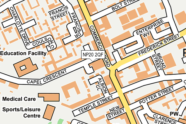 NP20 2QF map - OS OpenMap – Local (Ordnance Survey) NP20 2QF map - OS OpenMap – Local (Ordnance Survey)