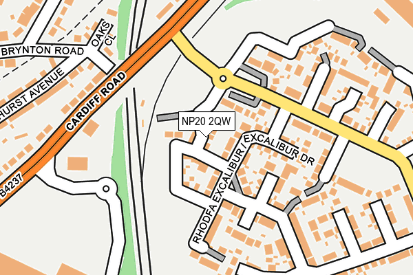 NP20 2QW map - OS OpenMap – Local (Ordnance Survey) NP20 2QW map - OS OpenMap – Local (Ordnance Survey)