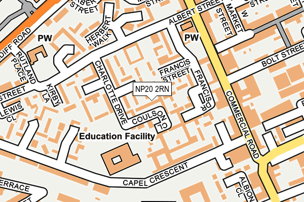 NP20 2RN map - OS OpenMap – Local (Ordnance Survey) NP20 2RN map - OS OpenMap – Local (Ordnance Survey)