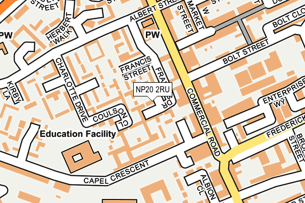 NP20 2RU map - OS OpenMap – Local (Ordnance Survey) NP20 2RU map - OS OpenMap – Local (Ordnance Survey)